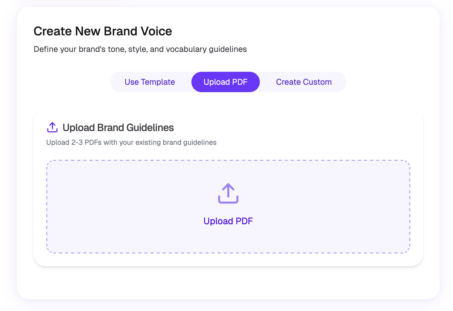 Brand Voice Creation from PDF